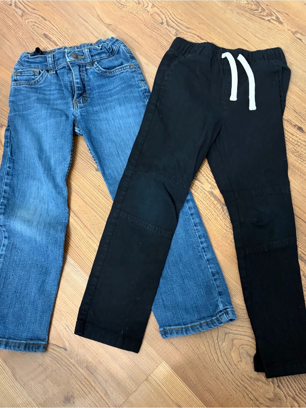Kids Black Pull-On Jogger Pants and jean bundle size 5t casual school play wear